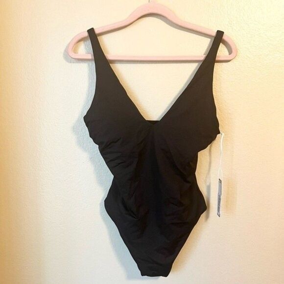 NWT Everlane The V-Neck Onepiece Swimsuit Black Small - Picture 5 of 12